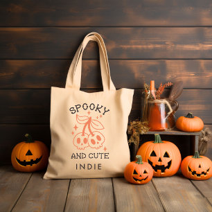Spooky and Cute Retro Groovy Halloween Tote Bag