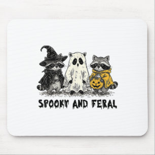 Spooky And Feral Halloween Racoon Spooky Season T Mouse Mat