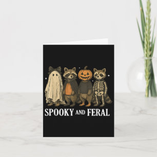Spooky And Feral Racoon, Cute Trendy, Womens Hall Card