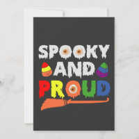 Spooky And Proud Funny LGBT Ally Pride Halloween