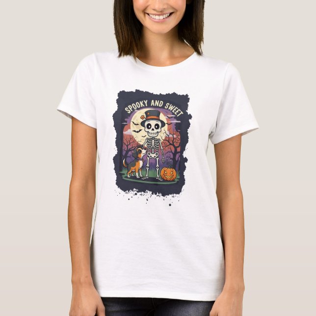 Spooky and Sweet T-Shirt | Cute Halloween Tee (Front)