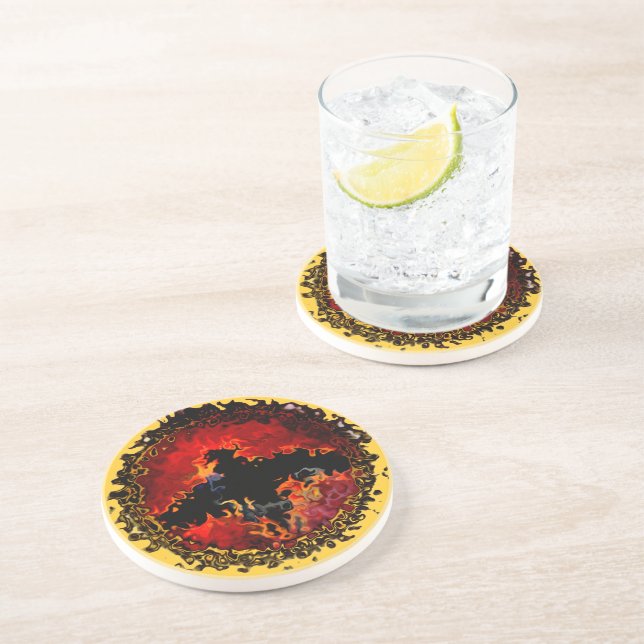 Spooky Animal Art Bat Coaster (Side)