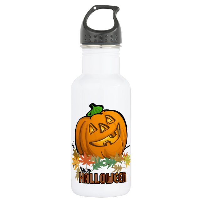Spooky Animals Pumpkin 532 Ml Water Bottle (Front)