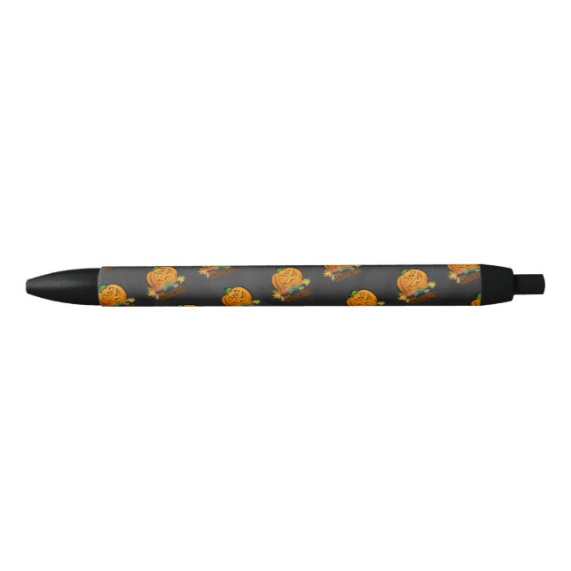 Spooky Animals Pumpkin Black Ink Pen (Front)