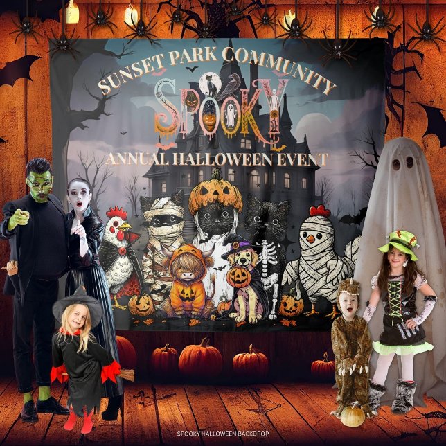 Spooky Annual Halloween Event Backdrop Tapestry (Creator Uploaded)