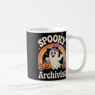 Spooky Archivist Cute Ghost Pumpkin Archives Hallo Coffee Mug