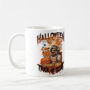 Spooky Astronaut Halloween Mug   Trick or Treat