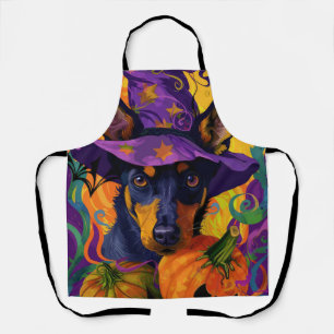 Spooky Australian Kelpie Halloween Pumpkin Apron