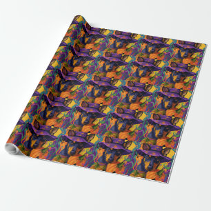 Spooky Australian Kelpie Halloween Pumpkin Wrapping Paper