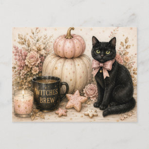 Spooky Autumn Halloween Postcard