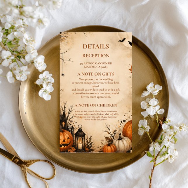 Spooky Autumn Pumpkin Information Enclosure Card (Creator Uploaded)
