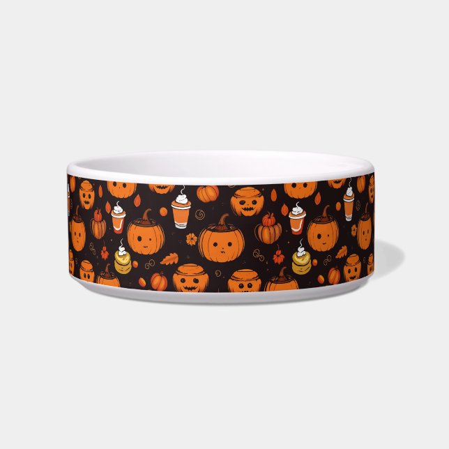 Spooky Autumn Pumpkin Spice Horror Night  Bowl (Front)