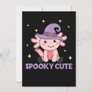 Spooky Axolotl Lovers Cute Animals For Halloween Holiday Card