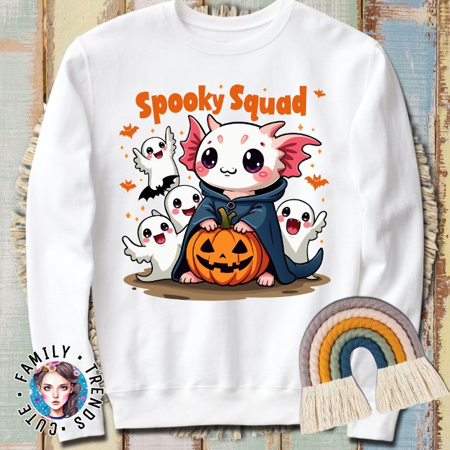 Spooky Axolotl  Squad Sweatshirt (Creator Uploaded)