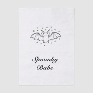 Spooky Babe Bat Halloween Favour Bag - Cute Gothic Tissue Paper