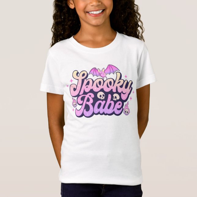 Spooky Babe Cute Halloween T-Shirt (Front)