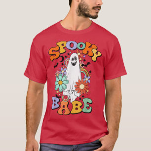 Spooky Babe Floral Ghost Halloween Outfit  T-Shirt