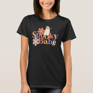 Spooky Babe Hippie Halloween Groovy Vibes Ghost Co T-Shirt