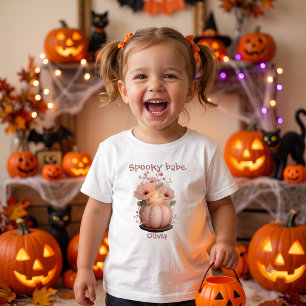 Spooky Babe Pumpkin for Girls Baby T-Shirt