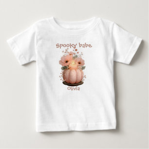 Spooky Babe Pumpkin for Girls Baby T-Shirt