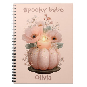 Spooky Babe Pumpkin for Girls Notebook