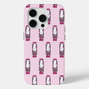 "Spooky Babe" Woman Halloween Ghost – Retro Pink iPhone 15 Pro Case