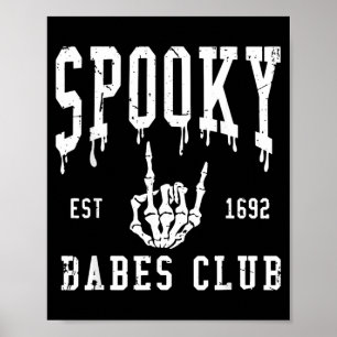 Spooky Babes Club Est 1629 Halloween Salem Witchy Poster