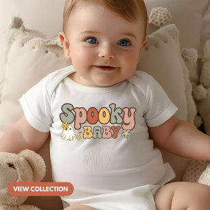 Spooky Baby Retro Halloween Mummy and Me Matching Bodysuit