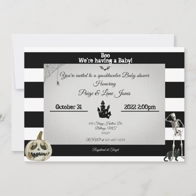 Spooky baby shower Invitation (Front)