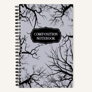 Spooky Bare Branches Goth Notebook