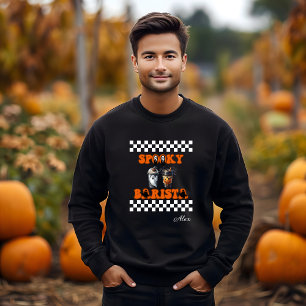 Spooky Barista Personalised Name Halloween Gift Sweatshirt