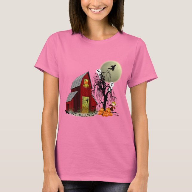 Spooky Barn Halloween Shirt (Front)