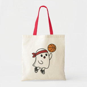 Spooky Basketball Ghost Tote Bag