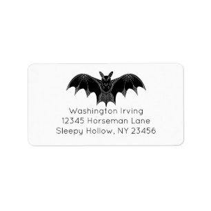 Spooky Bat Halloween address Label