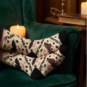 Spooky bat Halloween Crew Socks