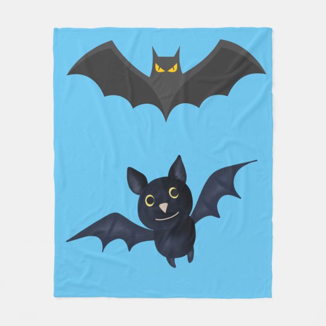 Spooky Bat Halloween Fleece Blanket Fleece  (Front)