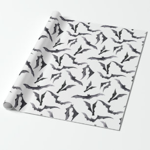 Spooky Bat Halloween Gift Wrapping Paper