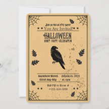 Spooky Bat Halloween Party Invitation