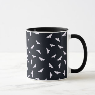 Spooky Bats Black Halloween Mug