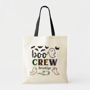 Spooky Bats & Ghosts Halloween Boo Crew Tote Bag