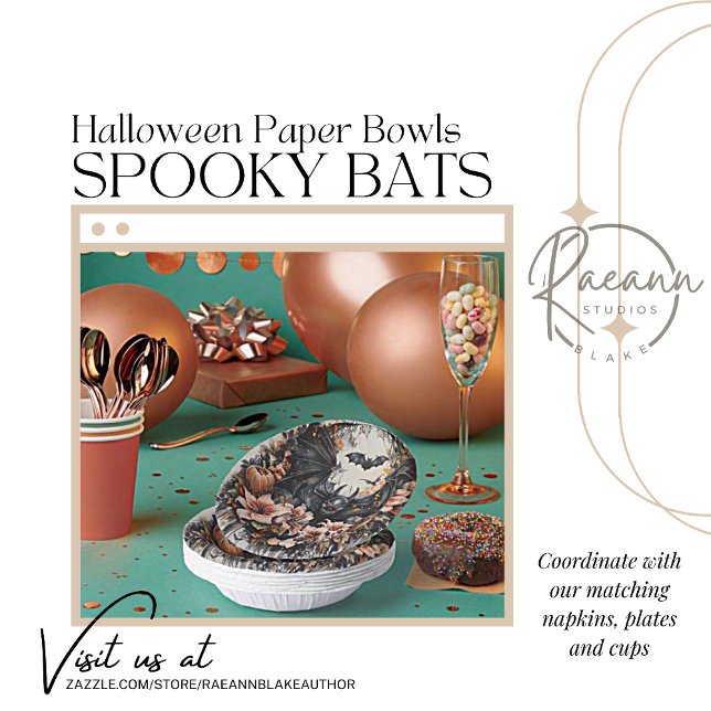 Spooky Bats Halloween  Paper Plate (Creator Uploaded)