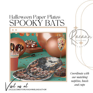 Spooky Bats Halloween Paper Plates
