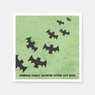 Spooky Bats Halloween Party Napkins