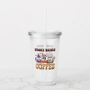 Spooky Before Coffee Acrylic Tumbler