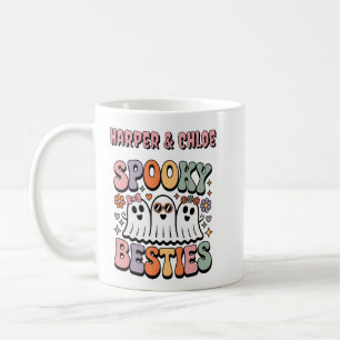Spooky Besties Pastel Retro Ghost Friends Coffee Mug