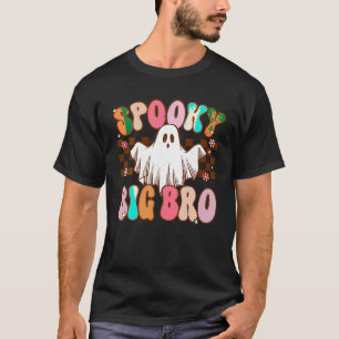 Spooky Big Bro Halloween Brother Ghost Costume Ret T-Shirt