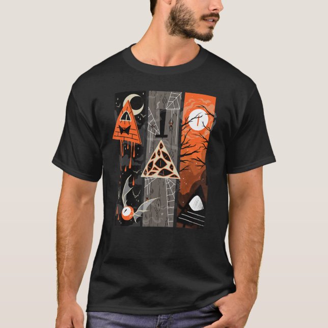 Spooky Billl Triangle Vintage Costume T-Shirt (Front)