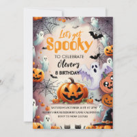 Spooky Birthday Invitation Editable Digital Down