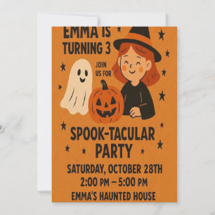 Spooky Birthday Invitation   Halloween Party
