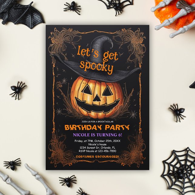 Spooky Birthday Party Halloween Invitation (Spooky Birthday Party Halloween Invitation)
